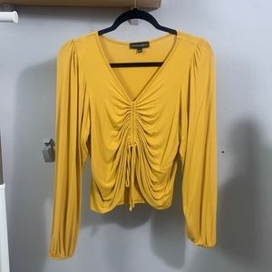 Cynthia Rowley long sleeve cinch blouse